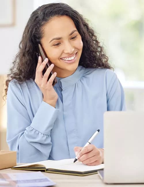 Person working at desk